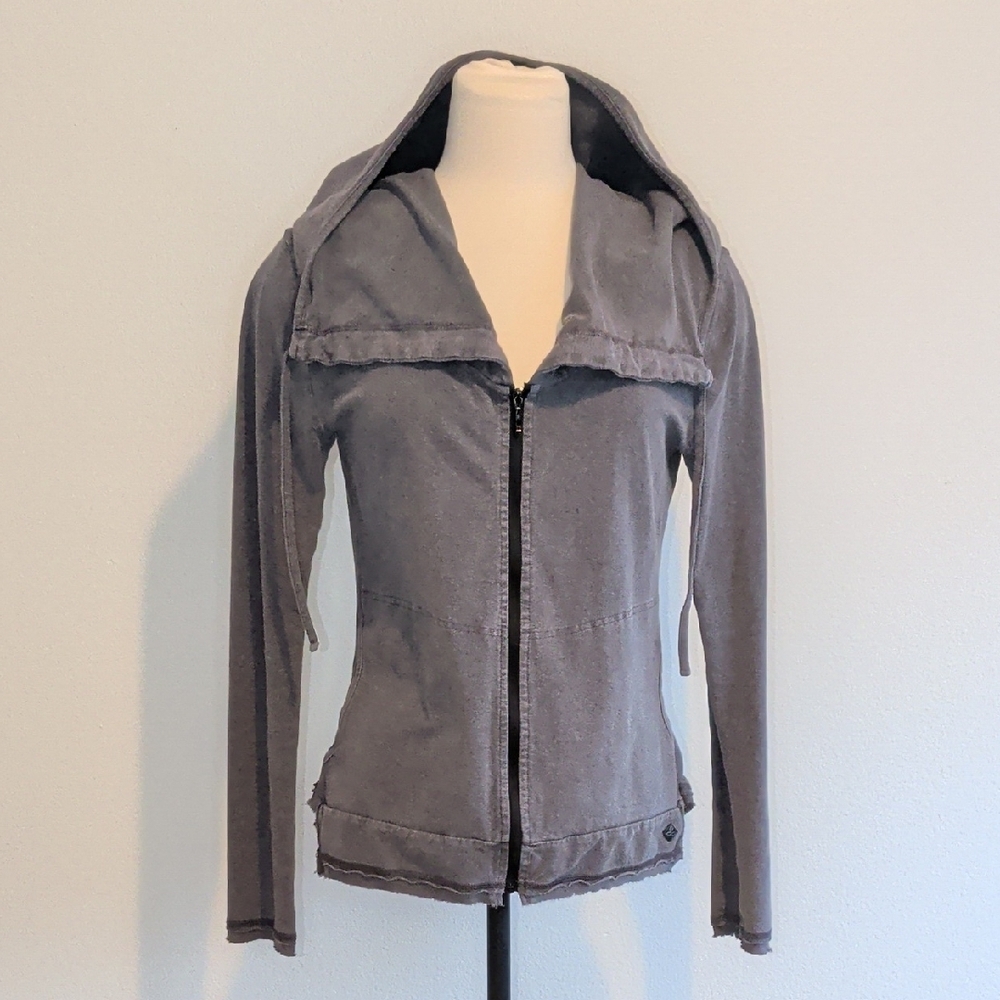 PrAna Hooded Zip Jacket in Gray